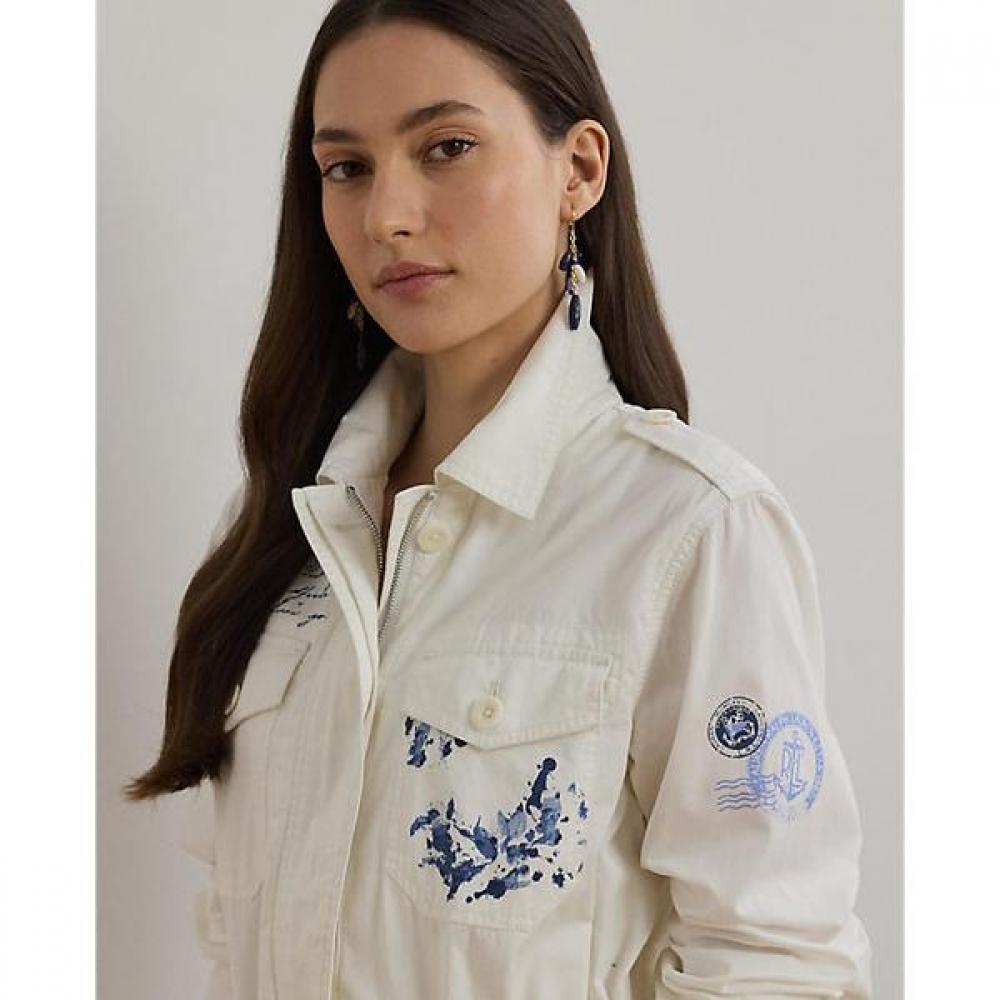 Lauren Ralph Lauren Print Featherweight Twill Field Jacket Wmlrotws2820606100