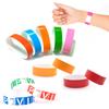 100 Disposable Bracelet Wristband Party Paper Bracelet Synthetic Paper Plastic Pattern Paper Card Party Bracelet