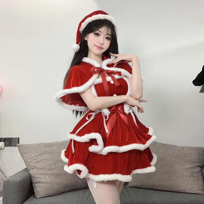 Сексуальное женское белье сексуальный рождественский костюм красное платье-топ-труба костюм зайчика для шоу-герл