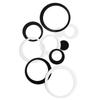 5PCS/Set Removable Wall Art Home Decor 3D Circles Round Decals Wall Stickers Mural