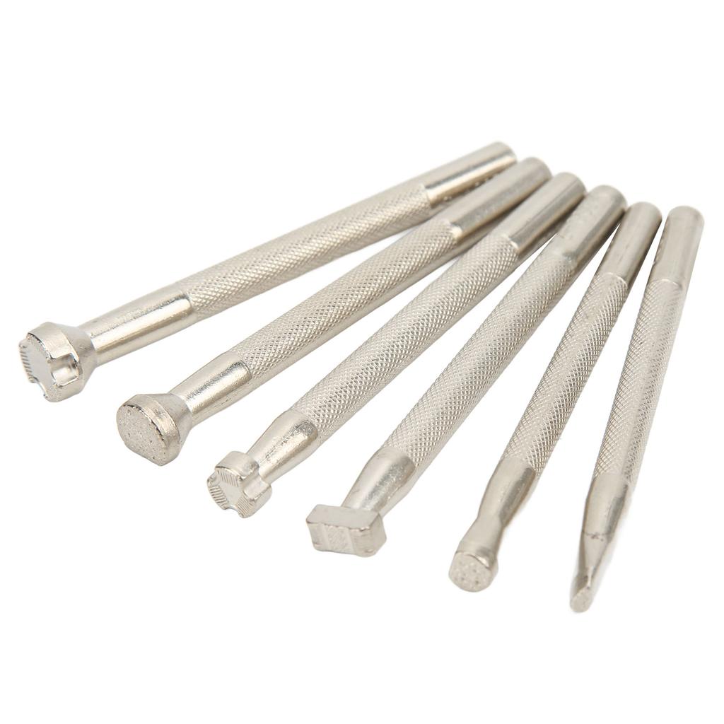 6 Pcs Leather Stamping Tools Stainless Steel Rust Resistant Leather Stamp Punch Leather Crafting