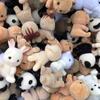 Лесная Семья Фигурка Животного Кролик Медведь Собака Панда Флокированная Мохнатая Фигурка Обезьяна Модель Игрушка Для Ребенка