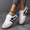 Korean German Training Shoes for Women's Spring New Flat-soled Retro Color-blocking Casual Sports Versatile Board Shoes