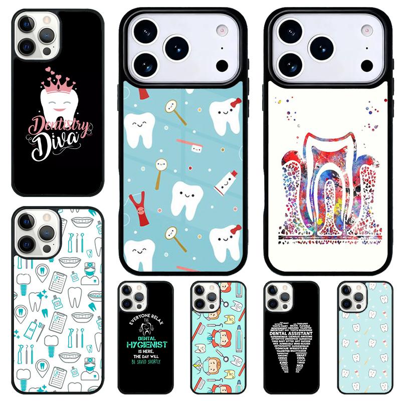 Стоматологические определения Зуб Чехол для телефона для iPhone 17 Air 16 15 11 12 14 13 Pro Max Ударопрочный чехол