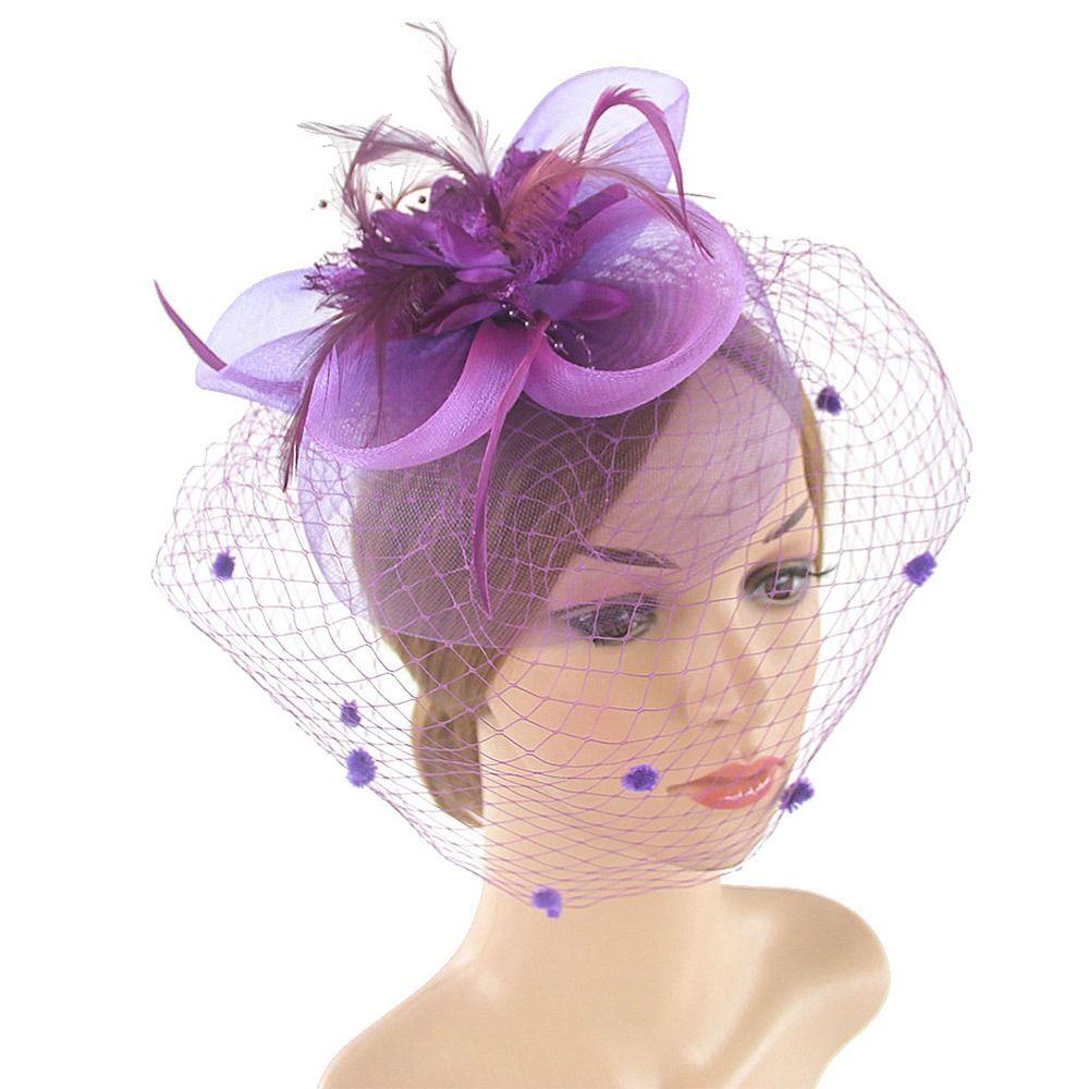 Flower Mesh Fascinators Top Hat Cocktail Party Flower Cocktail Headband Fashion Headwear
