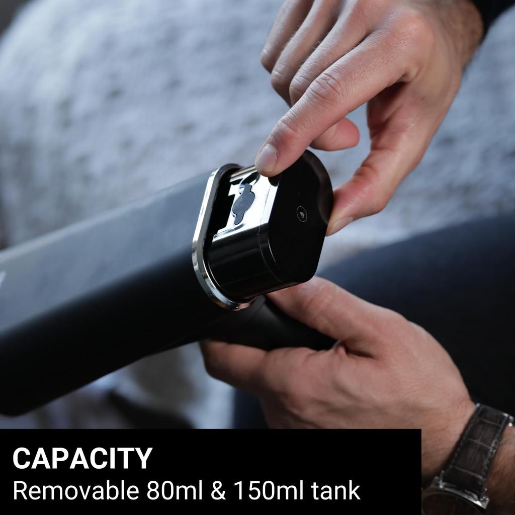 SteamOne Clothing Steamer FOLDABLE 24g Seconds Size Stop Function JPFD130B Foldable/Powerful Steam/15 Start/2 Tank/Ceramic/Safety