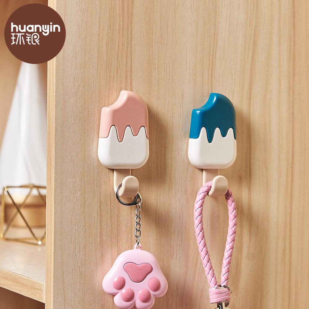 Novelty Ice Cream Plastic Adhesive Wall Mount Drill Free Bathroom Hook