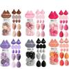 Beauty Egg Set Mini Triangular Finger Powder Puff Flocked Loose Powder Air Cushion Makeup Egg Sponge Tempera Makeup Egg