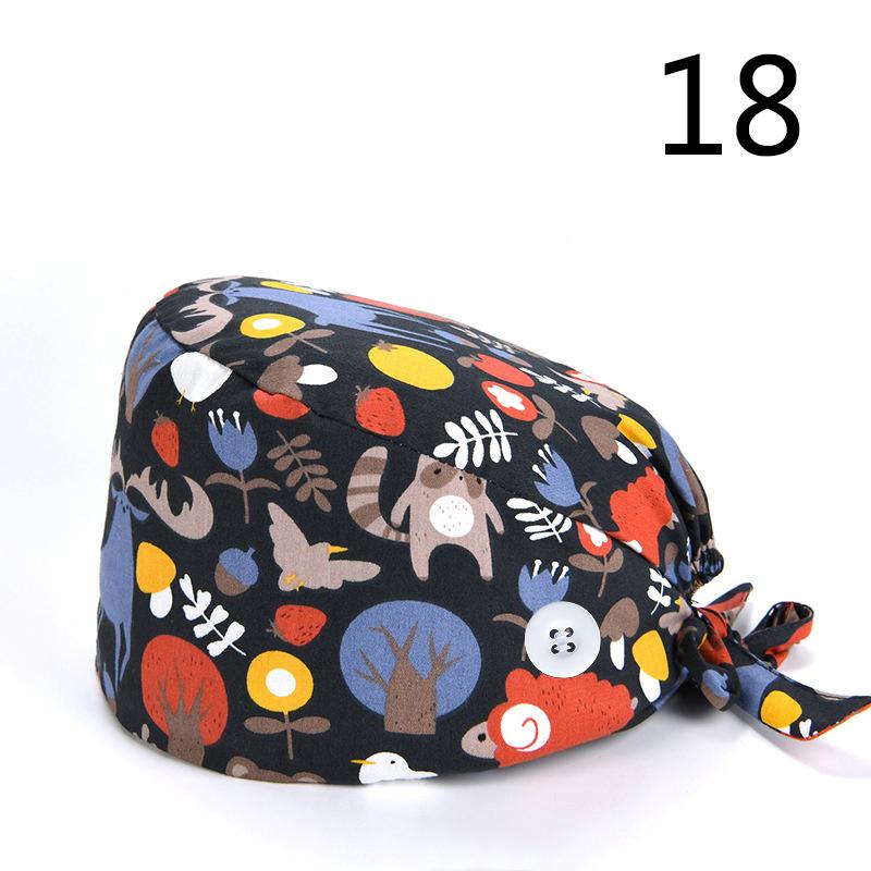 38 стилей, пылезащитная шляпа, повседневная унисекс, модная шляпа с принтом, рабочая шляпа на пуговицах, шляпа для операционной