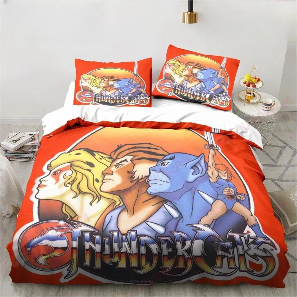 Картонный Набор Постельного Белья Thundercats Король Шет Твин Двуспальный Детский Набор Постельного Белья Микрофибра Или Полиэстер Мягкий с Мягкой Тканью Комплект Пододеяльника Домашний Текстиль