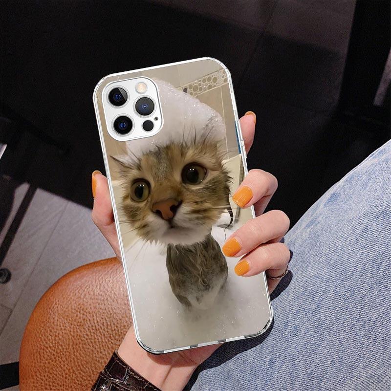 Смешные мемы с домашними кошками Чехол для телефона для Iphone 17 Air 16 16E 11 12 13 Mini 14 Plus 15 Pro Max 7 8 + SE 2020 Чехол для телефона Coque