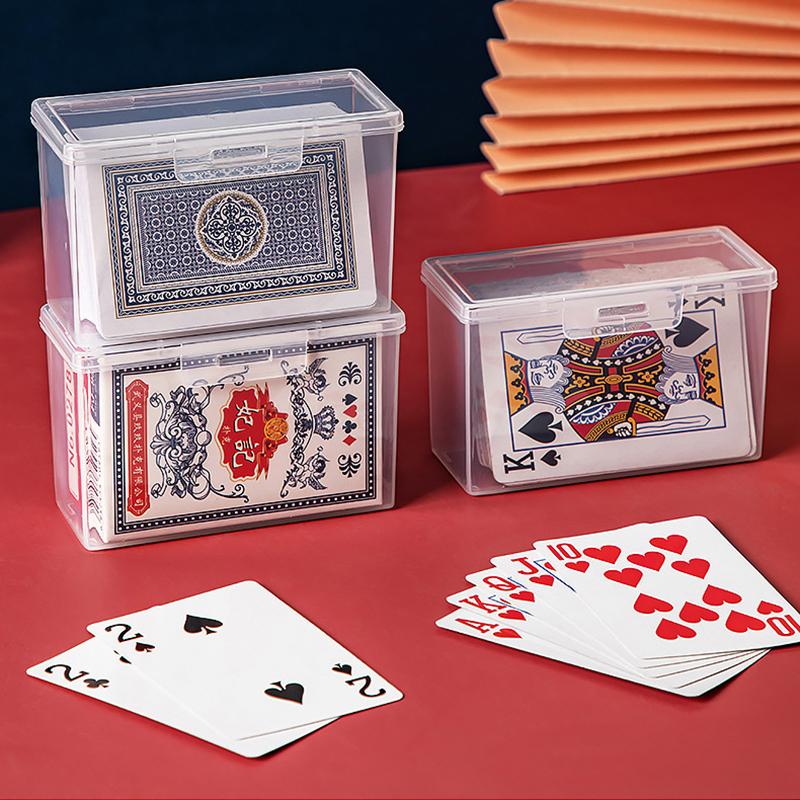 Прозрачные пластиковые коробки Контейнер для игральных карт Pp Чехол для хранения Упаковка Покерная карточная коробка для настольных игр