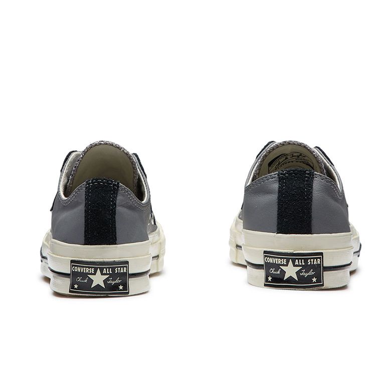 Converse Кеды Chuck 1970-х годов с низким верхом на шнуровке Женские кроссовки Серый Черный 566137C