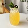 Durable Cocktail Glass Pineapple Shape Glass, 480ml Embossed Tumbler for Juice Hot Restaurant Specialty Beverages, Creative Bar Glassware Whiskey,