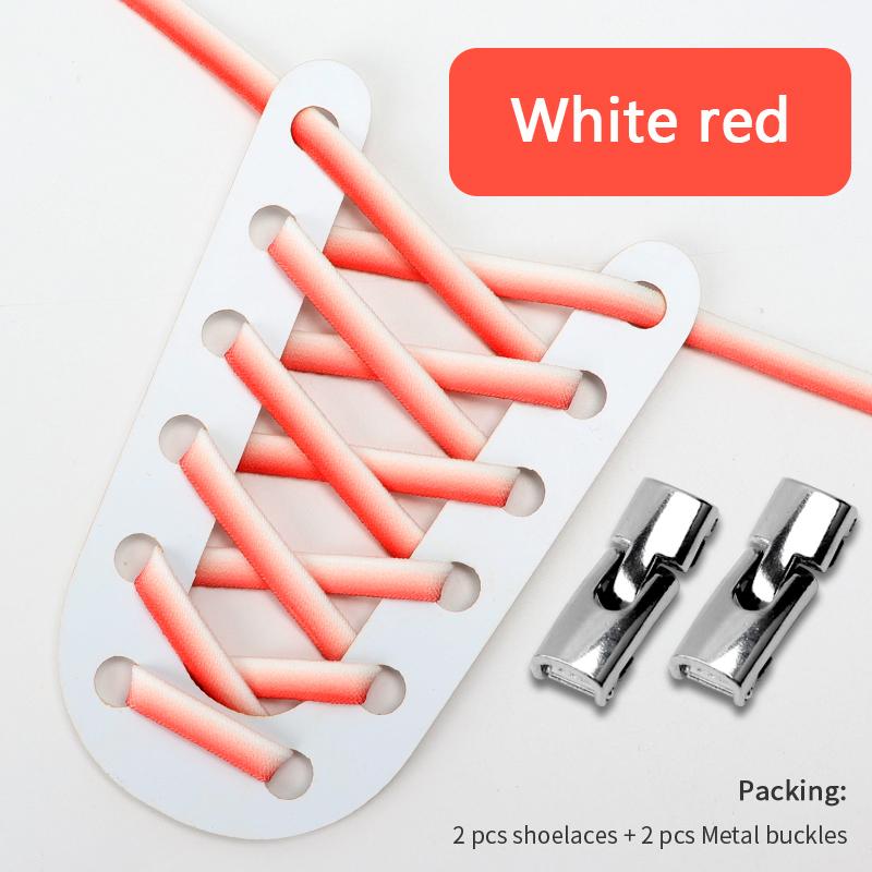 New Gradient Elastic Laces Sneakers Cross Locks Shoelaces Without Ties Kids Adult Sports No Tie Shoe Laces Rubber Bands Shoelace