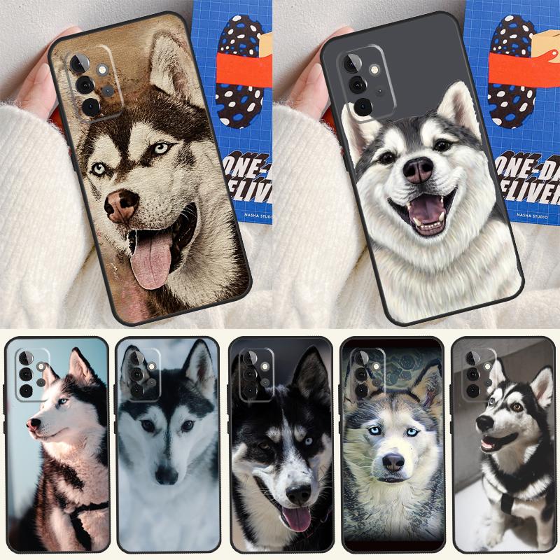 Siberian Husky Sled Dog Case For Samsung Galaxy A05 A06 A26 A16 A56 A36 A22 A32 A52 A54 A34 A14 A55 A15 A53 A33 A35