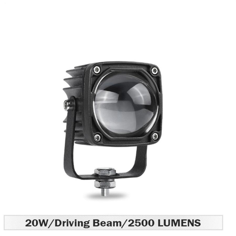 2 шт. 2" Квадратные 20 Вт Светодиодные Рабочие Фонари Точечный Дальний Противотуманный Фонарь Для Автомобиля Грузовика Лодки Квадроцикла