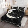 Комплект постельного белья с цифровой печатью «Черная кошка и луна» Мягкий уютный комплект пододеяльника Размер кинг, квин, твин, одинарный Подарок на день рождения Украшение комнаты