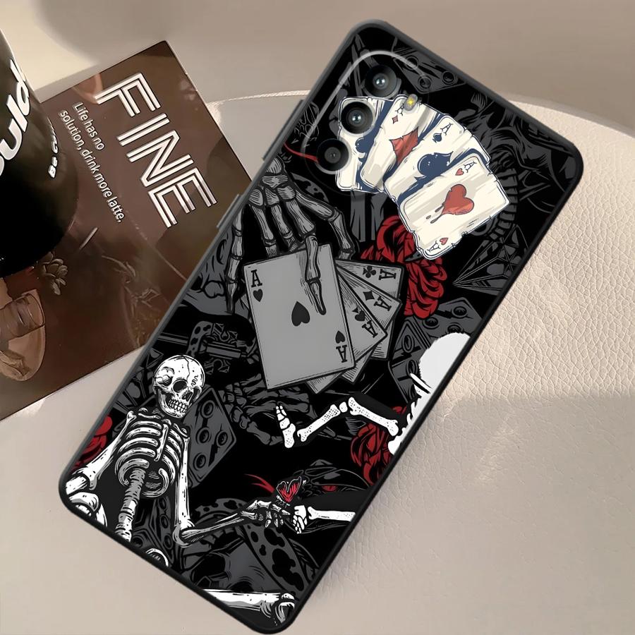 Чехол для Motorola Moto G52 Edge 20 Pro 30 Lite G71 G22 Edge40 G51 G73 G53 G30 G32 G60s G50 Чехол для телефона Готический Скелет