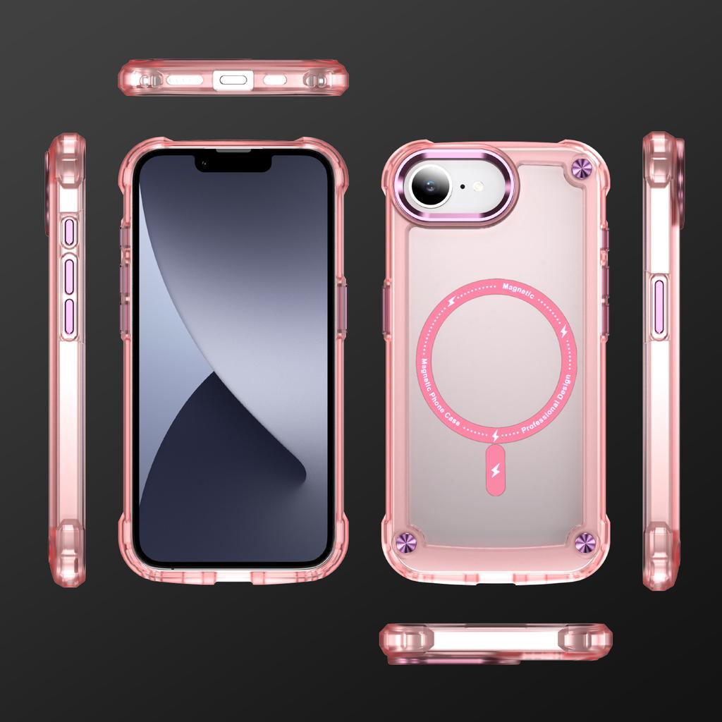For iPhone 16e Case Magnetic Skin Touch TPU+PC Phone Cover
