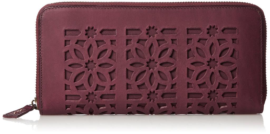 Женский кошелек Genten Round Long Bill, Винный, С вырезами,