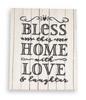 Stretched Canvas Quotes Wall Art Decor, Bless This Home With Love & Laughter Wall Decor- 12x15