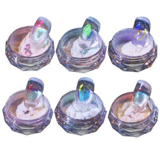 Пигментный порошок для ногтей, гладкая поверхность, высокая насыщенность, с губкой, зеркало красоты, неоновая пыль, хромированный пигмент для дизайна ногтей для домашнего использования