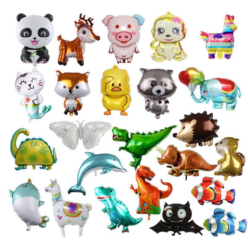 Cartoon Animal Foil Balloon Butterfly Dinosaur Helium Balloons For Baby Kids Birthday Party Decor