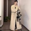 Winter New Suit Collar Lamb Wool Coat Women's Thickened Fur Integrated Long Fur Loose Coat Over the Knee