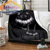 Mystery Cat and Satan  Fluffy Blanket  Warmth Soft Plush Sofa Throw  Square  Blanket Tourist blanket{Customize Your Picture}