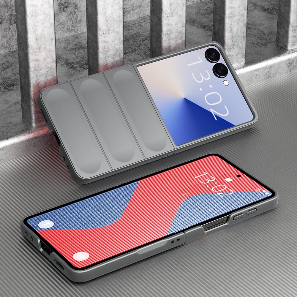 KEYSION Противоударный чехол для Samsung Z Flip 7 5G Нескользящая жесткая пластиковая задняя крышка для телефона для Galaxy Z Flip 7 5G