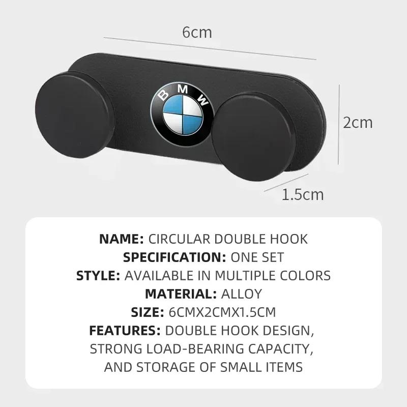 2025 For BMW Car Sticky Hook USB Cable Double-Hook Organizer Car Accessories For BMW 5 7 X3 X4 X5 X6 F Series F01 F02 F10 F12 F1
