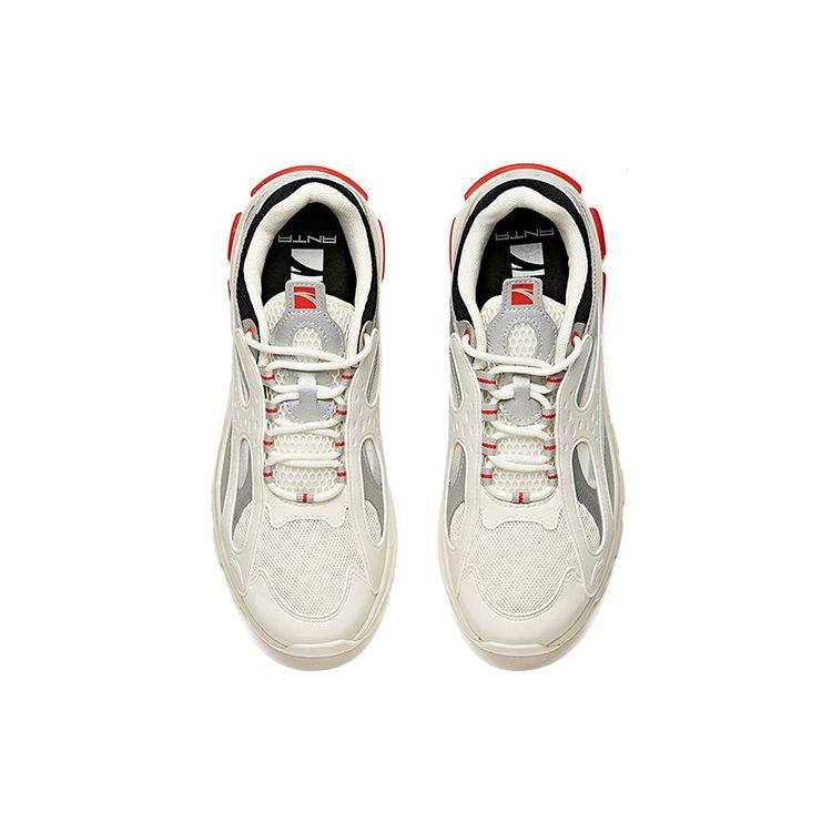 Anta Low Top Dad Shoes Men Sneakers White Black Silver 112038899-1