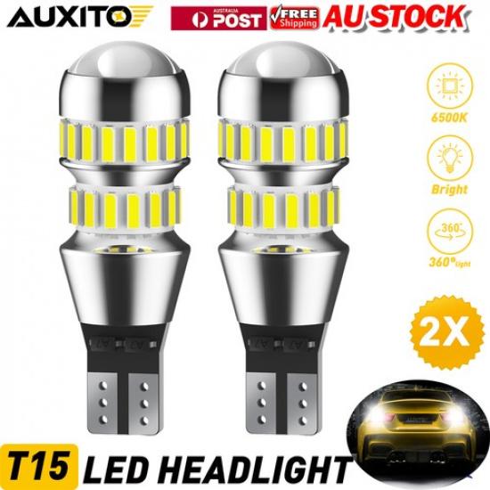AUXITO LED 906 Backup 921 Reverse 6000K Light 3600LM Super Bulb T15 Bright New