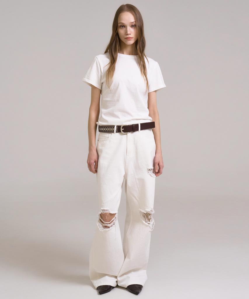 SSIN AND LEE Dart T-Shirt White