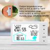 Thermohythmic Meter Wireless Weather Station with Barometer Sensor 4.4" LCD Display Indoor Outdoor Temperature Humidity Monitor
