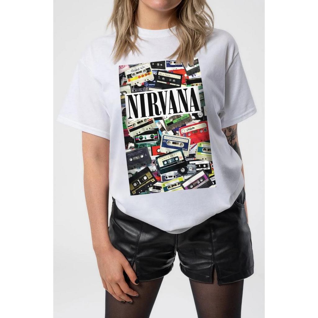 Nirvana Футболка унисекс с кассетами для взрослых