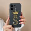 Phone Cases Cover For Xiaomi Redmi Turbo 3 Note 13 13R 5G Pro A3 13 Bumper Luxury A-Z Crown Queen Letters Matte Soft Silicone Screen Protector Housing