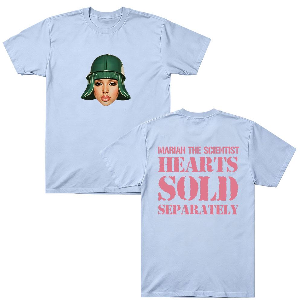 Mariah The Scientist HSS Face Tee Y2K Cotton High Quality Short Sleeve Unisex Summer New Round Neck Popular Trends Streetwear
