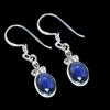 Natural Iolite Gemstone Handmade 925 Solid Sterling Silver Earring 1.25" v8H72