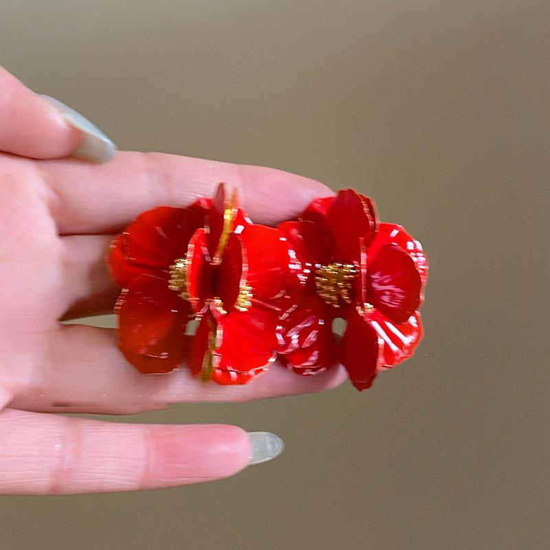 Серьги Капающий Цветок Супер Фея Темперамент Модные Серьги с Дизайном Личности Продвинутое Чувство Сладкие Универсальные Серьги Женские