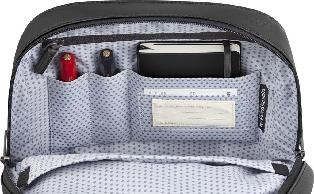 Маленький классический рюкзак Moleskine, Отделение для ноутбука 13 дюймов, Мужской, Черный, Модель ET23C2BKSBK, Один размер