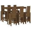 VidaXL 7-piece Garden Bar Set Honey Brown Solid Pine Wood, Pub Set, Patio Bar Set, Set 3157784