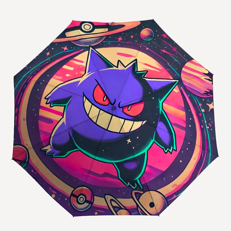 1pc Gengar2 Umbrella, Sun Protection, And UV Shielding. It Has Eight Sturdy Ribs for Outdoor Use And Perfect Gift