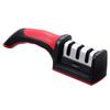 Knife Sharpener 3 Slot Kitchen Knives Sharpen Blade Sharpening Tool for Home Kitchen Red