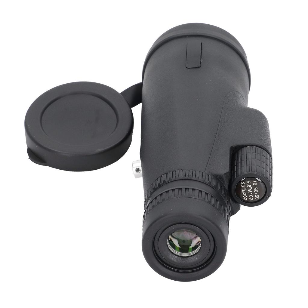 Small Telescope 10‑30x High Power 50mm Objective Lens Monocular with Cellphone Holder for Camping