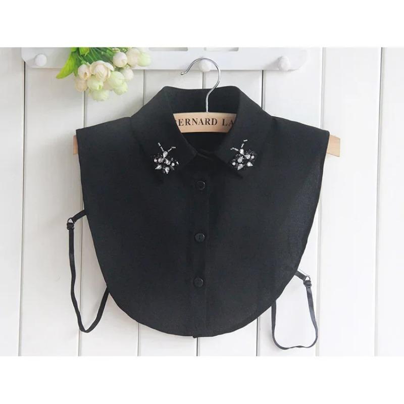 Linbaiway Women's Detachable Collar Shirt Fake Collar White Decoration Ladies False Collar Necklace Dress Blouse Top Accessories
