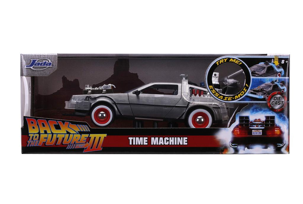 1:24 Scale BACK TO THE FUTURE PART III - TIME MACHINE W/LIGHT Back To the Future Diecast Car