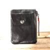 Retro First-layer Cowhide Mini Small Change Bag Female Hand-polished Ultra-thin Leather Zipper Card Bag Male Driver's License Cover