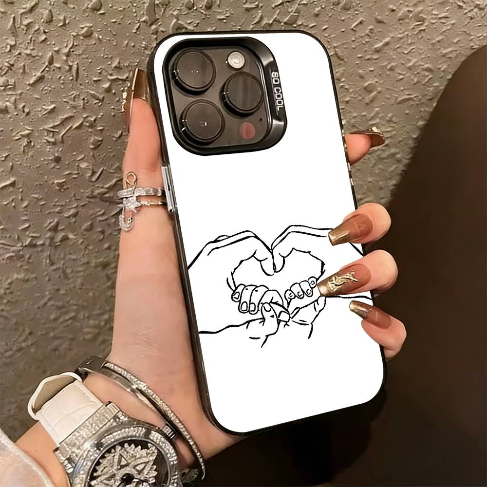 Чехол для телефона с изображением Мамы, Дочери, Сына, Папы и руки Для iPhone 17,16,15,14,13,12,11 Plus,Pro Max,XS, Цветной Посеребренный Внутренний Чехол